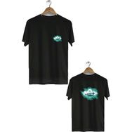 Hero Tasarım BLL696 Siyah Hicri Takvim Ön Arka Baskılı Bisiklet Yaka Erkek T-shirt