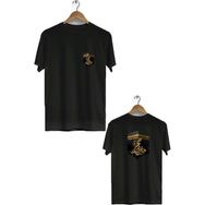 Hero Tasarım BLL698 Siyah Kabe Ön Arka Baskılı Bisiklet Yaka Erkek T-shirt
