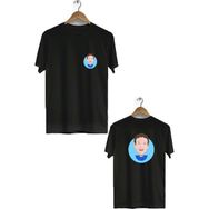 Hero Tasarım BLL873 Siyah Mark Zuckberg Ön Arka Baskılı Bisiklet Yaka Kısa Kollu Erkek T-shirt