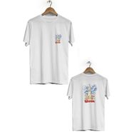 Herotasarım BLL1429 Beyaz İstanbul Galata Ön Arka Baskılı Bisiklet Yaka Kısa Kollu Erkek T-Shirt