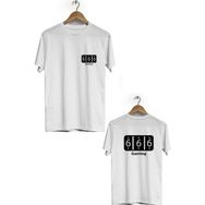 Herotasarım BLL1735 Beyaz Gaming Ön Arka Baskılı T-Shirt