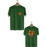 Herotasarım BLL2157 Haki İstanbul Ön Arka Baskılı Bisiklet Yaka Kısa Kollu Erkek T-Shirt