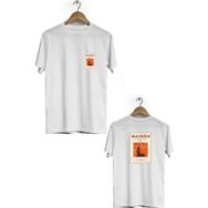 Herotasarım BLL2278 Beyaz İstanbul Kız Kulesi Ön Arka Baskılı Bisiklet Yaka Kısa Kollu Erkek T-Shirt
