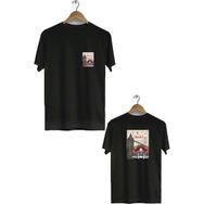 Herotasarım BLL509 Siyah İstanbul Ön Arka Baskılı Bisiklet Yaka Kısa Kollu Erkek T-Shirt