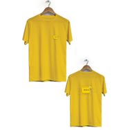 Herotasarım BLL882 Sarı Idea Ön Arka Baskılı Bisiklet Yaka Erkek T-shirt