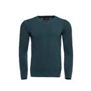 Herotasarım Yeşil V Yaka Baskısız Düz Sweatshirt