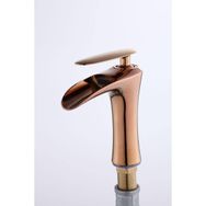 Hesaplı Çarşım Rose Gold Yeni Şelale Düz Lavabo Bataryası