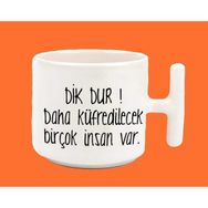 Hesaplısı Burada Dik Dur Daha Küfredilecek Birçok İnsan Var T Kulplu Latte Beyaz Kupa Bardak