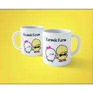 Hesaplısı Burada Kocamda Kocam - Karımda Karım Çiftli Baskılı Kupa Bardak
