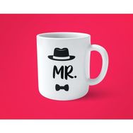 Hesaplısı Burada Mr & Mrs 2'li Sevgililere Eşlere Özel Baskılı Kupa Bardak