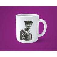 Hesaplısı Burada Öğretmenlere Özel Atatürk Resimli Baskılı Beyaz Kupa Bardak