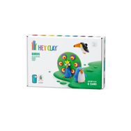 Hey Clay 6'lı kutu Kuşlar Tukan Penguen Tavus Kuşu Hava ile Kuruyan Kil