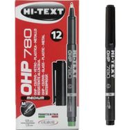 Hi-Text 780 M Siyah 12 Adet Asetat Kalemi