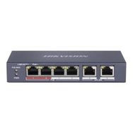 Hikvision DS-3E0106P-E-M 4 Port 35 W Full PoE 10-100 2x Uplink Yönetilemez Switch