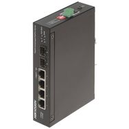 Hikvision DS-3T0506HP-E-HS 4 Port Gigabit 2-SFP 60 W PoE Yönetilemez Endüstriyel Switch