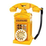 HİLALSHOP Dekoratif Metal Ahizeli Telefon Kumbara Hediyelik Çok Renkli Biblo
