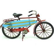 HİLALSHOP Dekoratif Metal Bisiklet Çantalı Vintage Ev Ofis Hediyelik Çok Renkli Biblo