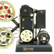 HİLALSHOP Dekoratif Metal Projektör Obje Vintage Hediyelik Çok Renkli Biblo