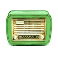 HİLALSHOP Dekoratif Metal Radyo Kumbara Vintage Hediyelik Çok Renkli Biblo