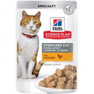 Hill's 85 gr Tender Chunks In Gravy Tavuklu Kısırlaştırılmış Kedi Konservesi