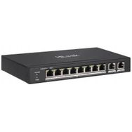 Hılook NS-0310P-60B 10 Port Megabit 8 Port PoE 60W +2 Port Gigabit Uplink Long Range 250 mt Yönetilemez Masaüstü Switch