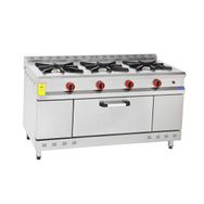 Himaksan Endüstriyel 150x60 cm 3+1 Lpg Tüplü 3'lü Kuzine Ocak