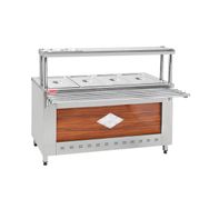 Himaksan HMK-BSE4 Endüstriyel 3+1 Elektrikli 4 Gözlü Tezgahlı Benmari