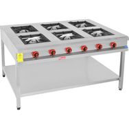 Himaksan HMK-TBOG 6'lı Taban Raflı Gazlı 1510 Ocak