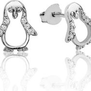 Himarry 925 Ayar Gümüş Penguen Çivili Küpe