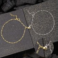 Himarry 925 Ayar Gümüş Rodyum Gold Çift Kalpli Aşk Bileklik