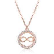 Himarry 925 Ayar Gumus Rose Minik Sonsuzluk Kadın Gümüş Kolye