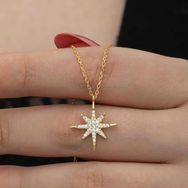 Himarry Gümüş Gold Kutup Yıldızı Kadın Kolye