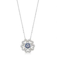 Himarry Nazarlı Kalp 925 Ayar Kadın Gümüş Kolye