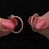 Himarry Rose Kalemli Halka Kadın Gümüş Küpe