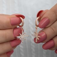 Himarry Rose Sallantılı Kutup Yıldızı Kadın Gümüş Küpe
