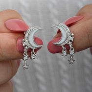 Himarry Sallantılı Ay Yıldız Kadın Gümüş Küpe