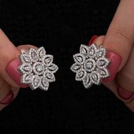 Himarry Zirkon Taşlı Çiçek Kadın Gümüş Küpe