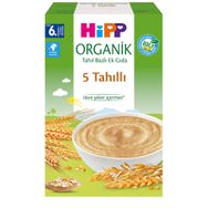 Hipp 200 gr x 6 Organik 5 Tahıllı Tahıl Bazlı Ek Gıda