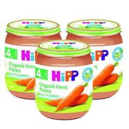 Hipp 4+ Ay 3x125 gr Organik Havuç Püresi Kavanoz Maması