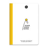 Hisli Şeyler 14x20 cm Seviyor Çizgili Ciltli Sert Kapak 64 Yaprak Defter