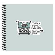 Hisli Şeyler 50 Yaprak Çizgili Yazsan Gönül Razı Değil Yazmasam Olmaz Defter