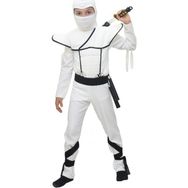 HKostüm Gizli Ninja 9-10 Yaş Beyaz Lüks Çocuk Kostümü