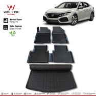 HLP Honda Civic FC5 2016 2021 Arası 3D Wöller Ultraflex Paspas Bagaj Havuzu
