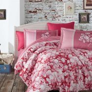 Hobby Home Amalia Bordo Pamuk Saten Çift Kişilik Nevresim Takımı