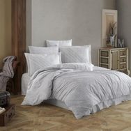 Hobby Romance Poplin Gri Çift Kişilik Nevresim Takımı