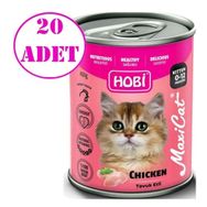 Hobi 20x400 gr Maxicat Tavuklu Yavru Kedi Konservesi