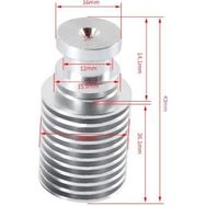 Hobi Mekatronik M6 Barrel Uyumlu Gümüş E3D V6 Alüminyum Soğutucu Gövde