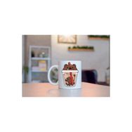 Hobi Shop Ayı Cappuccino Tasarımlı Beyaz Kupa Bardak