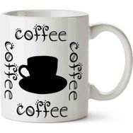Hobi Shop Coffee Kahve Beyaz Porselen Kupa Bardak