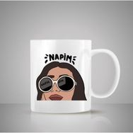 Hobi Shop Napim Tasarımlı Baskılı Beyaz Kupa Bardak